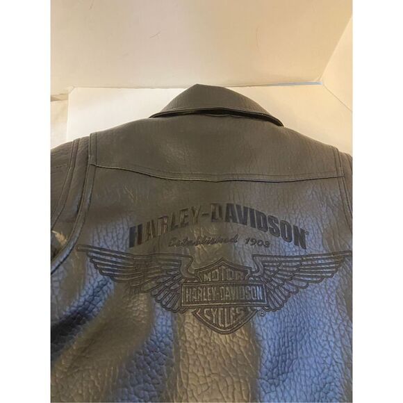 Harley Davison bomber jacket kids 6 HD Wings Logo on Back - Picture 7 of 7